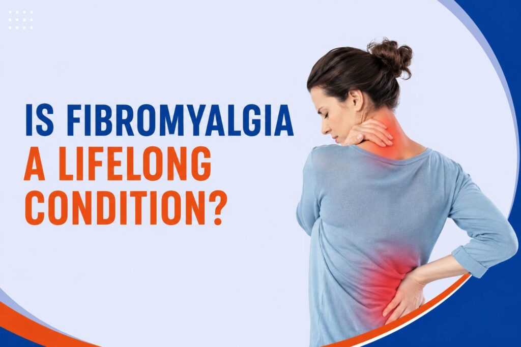 Is fibromyalgia a lifelong condition with a woman experiencing widespread pain