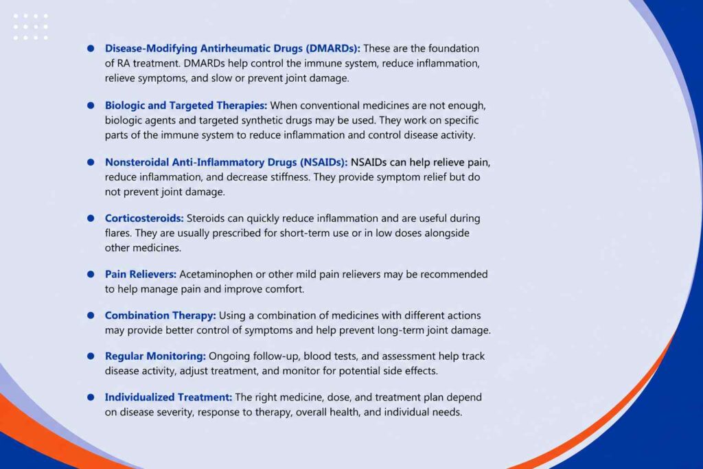 Medical treatment options for rheumatoid arthritis