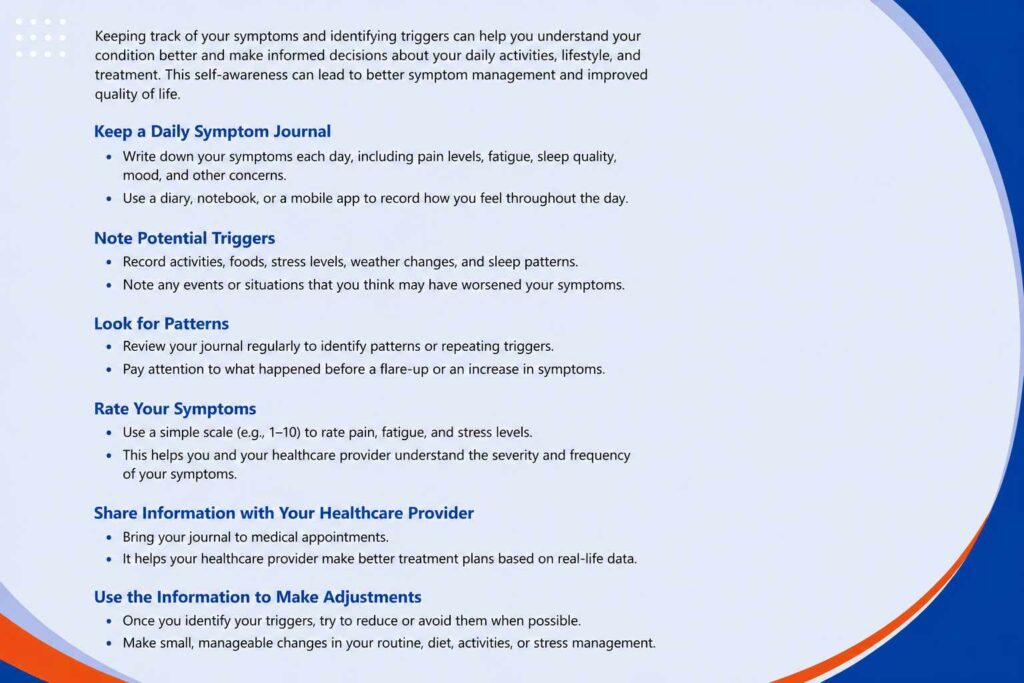 Track symptoms and identify triggers to manage fibromyalgia more effectively